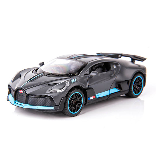 Buggati Divo 1:32 Metal Diecast Car – Pull Back, Lights & Sounds, All Doors Open [BLUE]