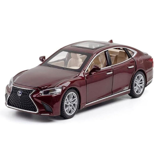 Lexus LS500H 1:32 Metal Diecast Car – Pull Back, Lights & engine Sounds, All Doors Open [BROWN]