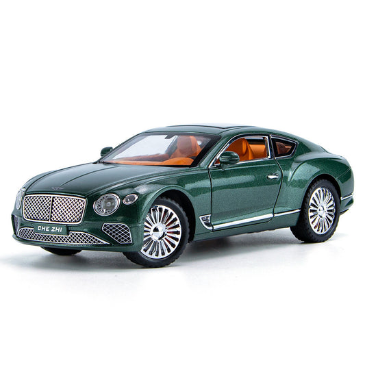 Bentley Continental 1:24 Metal Diecast Car – Pull Back, Lights & engine Sounds, All Doors Open [GREEN]