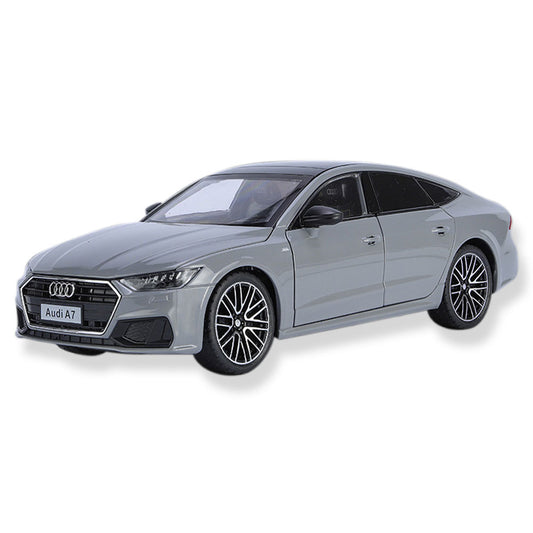 Audi A7 1:24 Metal Diecast Car – Pull Back, Lights & engine Sounds, All Doors Open [GRAY]