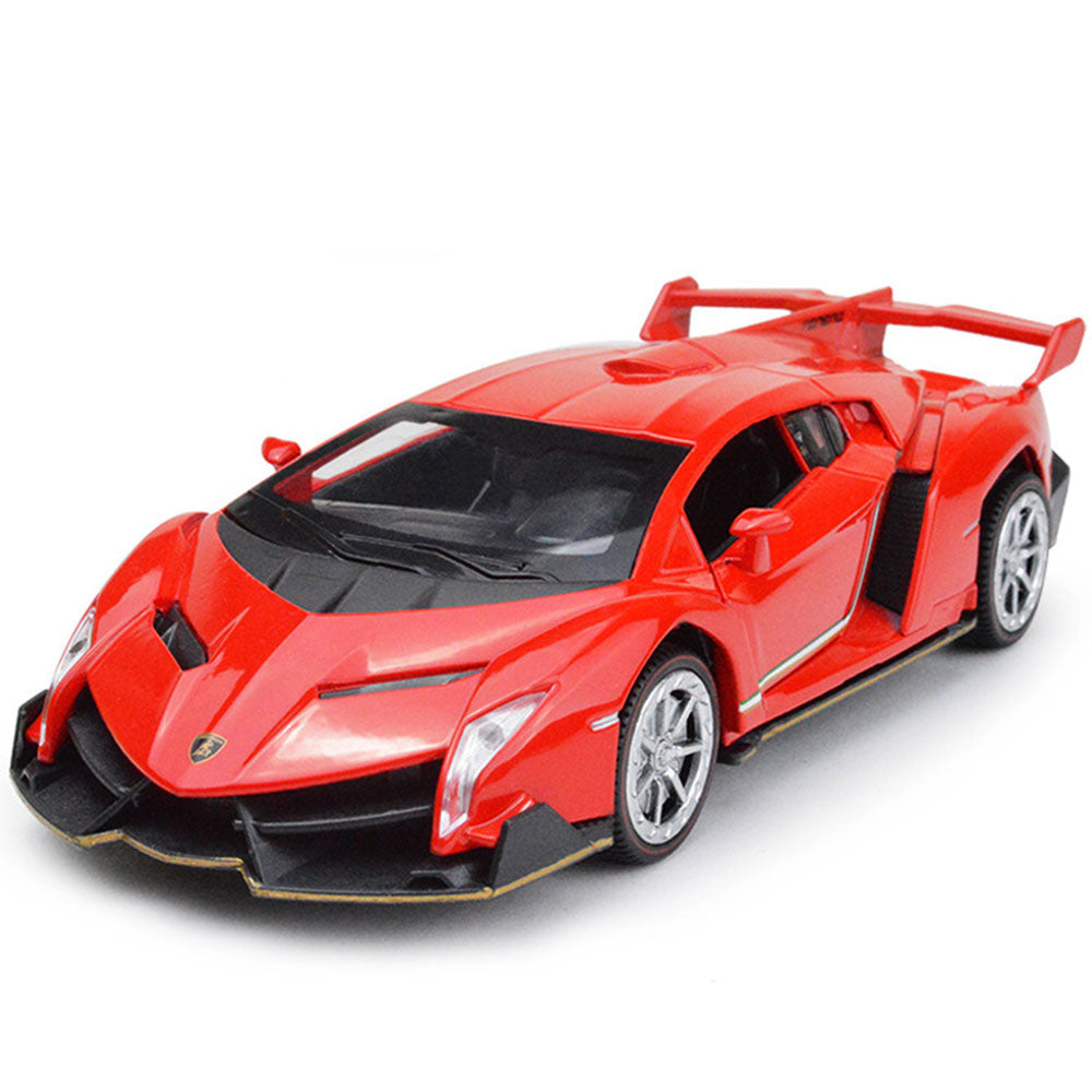 Lamborghini Veneno 1:32 Metal Diecast Car – Pull Back, Lights & Sounds 