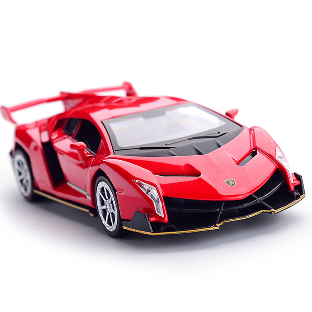 Lamborghini Veneno 1:32 Metal Diecast Car – Pull Back, Lights & Sounds 