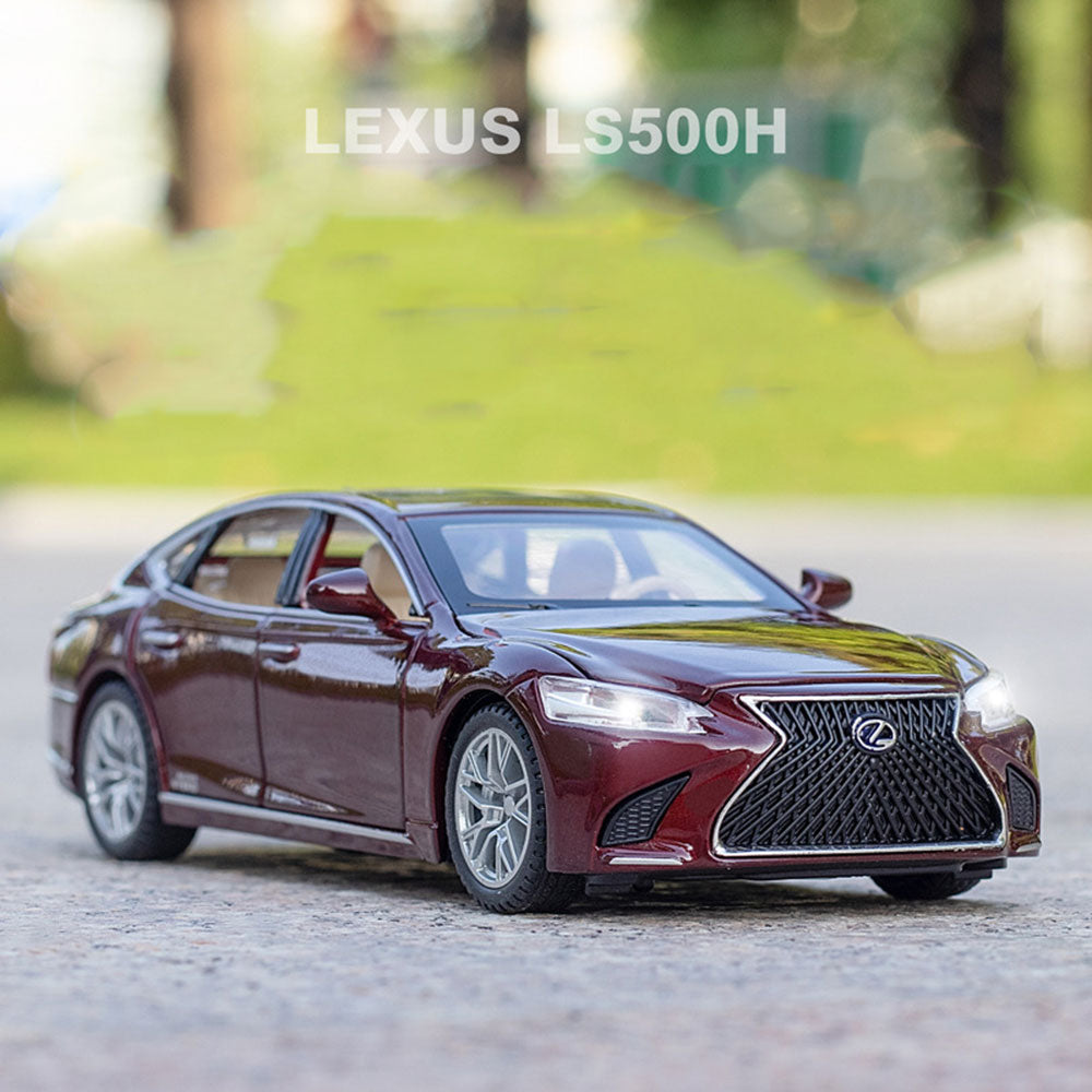 Lexus LS500H 1:32 Metal Diecast Car – Pull Back, Lights & engine Sounds, All Doors Open [BROWN]